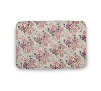 Dgsxynth Bath Mat, Rose Pattern Door Mat, Super Absorbent Washable Rug for Bathroom Kitchen Entrance 50x80 Cm