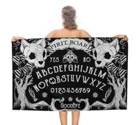 Dgsxynth Beach Towel, Cat Skull Head Witch Board Black Gothic Bath Towel, Absorbent Towel for Swimming, Sports, Travel