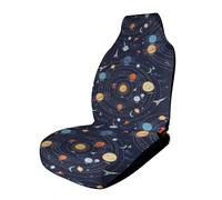 Dgsxynth Car Cover Seats Front, Space Rocket Planet Solar System Car Seat Cover, Universal Car Seat Protector