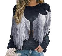 Dgsxynth Casual Ladies Jumper, Spring Japanese Cherry Blossoms Sweatshirts for Women, Crewneck Long Sleeve Top