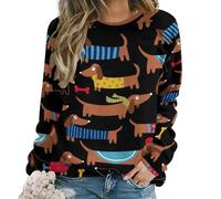 Dgsxynth Casual Ladies Jumper, Vegetable And Fruit Sweatshirts for Women, Crewneck Long Sleeve Top
