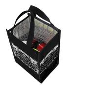 Dgsxynth Cat Skull Head Witch Board Black Gothic Lunch Bag with Outside Pockets, Tote Lunch Bag for Work, Picnic, Travel