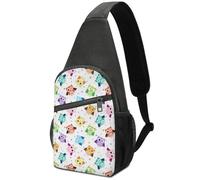 Dgsxynth Chest Bag, Cute Owl Funny Owl Pattern Sling Bag, Crossbody Bag Casual Daypack for Men Women