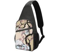 Dgsxynth Chest Bag, Fuji Mountain Cherry Tree in Japan Sling Bag, Crossbody Bag Casual Daypack for Men Women