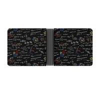 Dgsxynth Coin Pocket, Math Linear Mathematics Education Leather Wallet, Bifold Credit Card Leather Slim Purse