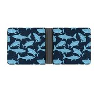 Dgsxynth Coin Pocket, Shark Shark Pattern Leather Wallet, Bifold Credit Card Leather Slim Purse