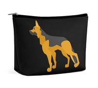 Dgsxynth Cosmetic Bag, German Shepherd Makeup Bag, Portable Toiletry Bag with Zipper for Daily Use, Travel