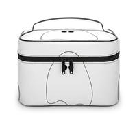 Dgsxynth Cosmetic Bag, Ghost Makeup Bag, Leather Travel Toiletry Bag for Women