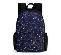 Dgsxynth Daypack, Glow in The Dark Constellations Midnight Backpack, Rucksack with Pockets for Hiking Camping Travel