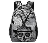 Dgsxynth Durable Oxford Cloth Casual Daypack, Horror Skull Tree Backpack, College Bag for Boys, Girls, Travel, Sports