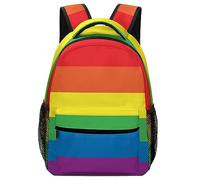 Dgsxynth Durable Oxford Cloth Casual Daypack, Rainbow Peace Love Backpack, College Bag for Boys, Girls, Travel, Sports