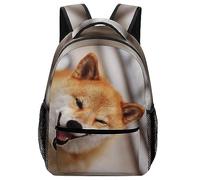 Dgsxynth Durable Oxford Cloth Casual Daypack, Smile Shiba Inu Backpack, College Bag for Boys, Girls, Travel, Sports