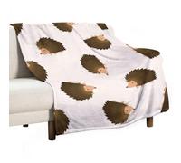 Dgsxynth Flannel Blanket, Cute Hedgehog Throw Blanket for Couch Sofa Bed Office, Soft And Comfortable Without Pilling