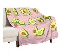 Dgsxynth Flannel Blanket, Funny Avocado Throw Blanket for Couch Sofa Bed Office, Soft And Comfortable Without Pilling