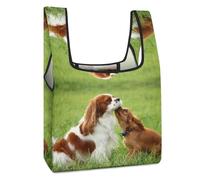 Dgsxynth Foldable Shopping Bag, Cavalier King Charles Spaniel Reusable Grocery Bag, Washable Tote Bag for Daily Use Travel Bags