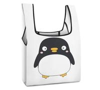 Dgsxynth Foldable Shopping Bag, Cute Penguin Reusable Grocery Bag, Washable Tote Bag for Daily Use Travel Bags