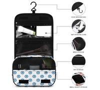 Dgsxynth Hanging Wash Bag, Evil Eyes Toiletry Bag, Makeup Bag for Travel, Business, Vacation