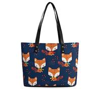 Dgsxynth Ladies Tote Bag, Cute Scarf Fox Handbag, Women's Shoulder Bag for Work Daily Travel