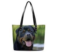 Dgsxynth Ladies Tote Bag, Rottweiler Handbag, Women's Shoulder Bag for Work Daily Travel