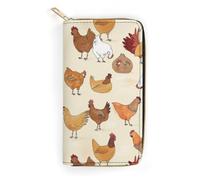 Dgsxynth Leather Wallet, A Brood of Chickens, Small Size and Large Capacity, Easy to Carry