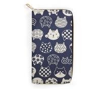 Dgsxynth Leather Wallet, Cat Lucky Pattern, Small Size and Large Capacity, Easy to Carry