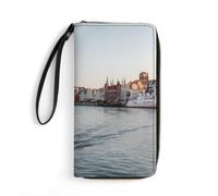 Dgsxynth Leather Wallet, Kaboompics_beautiful-architecture-of-the-old-town-in-gdansk-poland-21573, with Rope, Small Size and Large Capacity, Easy to Carry