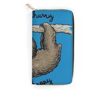 Dgsxynth Leather Wallet, Lazy Sloth, Small Size and Large Capacity, Easy to Carry