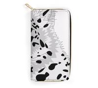 Dgsxynth Leather Wallet, Snow Leopard, Small Size and Large Capacity, Easy to Carry