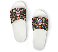 Dgsxynth Non-Slip Slippers, Mexican Sugar Skulls Sliders for Men And Women, Shower Slides
