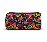 Dgsxynth Pencil Case, Peace and LoveStationery Bag, Business Travel Bag Or Small Tool Box, Girls Makeup Bag