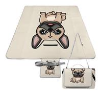 Dgsxynth Picnic Mat,French Bulldog Square Picnic Blanket,Outdoor Rugs,148cm X 148cm