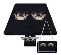Dgsxynth Picnic Mat,Funny Dog Bulldog Square Picnic Blanket,Outdoor Rugs,148cm X 148cm