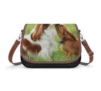 Dgsxynth Shoulder Bag, Cavalier King Charles Spaniel Crossbody Bag, Leather Handbag for Ladies Travel Work Daily Use