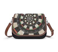 Dgsxynth Shoulder Bag, Darts Target Crossbody Bag, Leather Handbag for Ladies Travel Work Daily Use