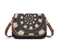 Dgsxynth Shoulder Bag, Darts Target Crossbody Bag, Leather Handbag for Ladies Travel Work Daily Use