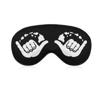 Dgsxynth Smooth Fabric Eye Mask, Aloha Hand Hawaii Sleep Mask, Sleeping Eye Mask with Adjustable Headband for Men, Women