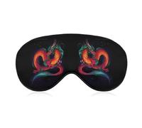 Dgsxynth Smooth Fabric Eye Mask, Chinese Dragon Sleep Mask, Sleeping Eye Mask with Adjustable Headband for Men, Women
