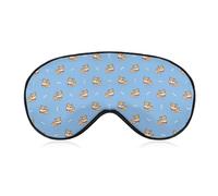 Dgsxynth Smooth Fabric Eye Mask, Cute Welsh Corgi Dog Sleep Mask, Sleeping Eye Mask with Adjustable Headband for Men, Women