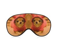 Dgsxynth Smooth Fabric Eye Mask, Depressed Chihuahua Sleep Mask, Sleeping Eye Mask with Adjustable Headband for Men, Women