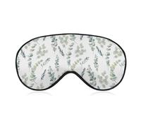 Dgsxynth Smooth Fabric Eye Mask, Eucalyptus Leaves Sleep Mask, Sleeping Eye Mask with Adjustable Headband for Men, Women
