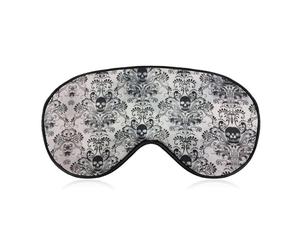 Dgsxynth Smooth Fabric Eye Mask, Gothic Skull Damask Scary Halloween Sleep Mask, Sleeping Eye Mask with Adjustable Headband for Men, Women