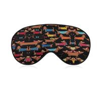 Dgsxynth Smooth Fabric Eye Mask, I Love My Dog Dachshunds Sleep Mask, Sleeping Eye Mask with Adjustable Headband for Men, Women
