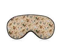 Dgsxynth Smooth Fabric Eye Mask, Many Chickens Sleep Mask, Sleeping Eye Mask with Adjustable Headband for Men, Women