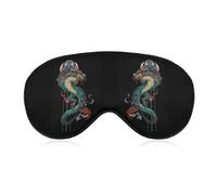 Dgsxynth Smooth Fabric Eye Mask, Mythical Dragon Sleep Mask, Sleeping Eye Mask with Adjustable Headband for Men, Women