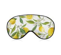 Dgsxynth Smooth Fabric Eye Mask, Yellow Lemon Sleep Mask, Sleeping Eye Mask with Adjustable Headband for Men, Women