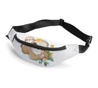 Dgsxynth Waist Bag, Adorable Little Sloth Bumbag, Adjustable Fanny Pack for Running Walking Hiking