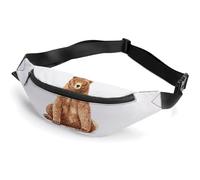 Dgsxynth Waist Bag, Brown Bear Bumbag, Adjustable Fanny Pack for Running Walking Hiking