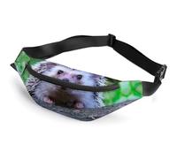 Dgsxynth Waist Bag, Cute Little Hedgehog Bumbag, Adjustable Fanny Pack for Running Walking Hiking