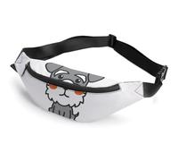 Dgsxynth Waist Bag, Cute Schnauzer Dog Bumbag, Adjustable Fanny Pack for Running Walking Hiking
