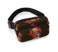 Dgsxynth Waist Bag, Day of The Dead Bumbag, Adjustable Fanny Pack for Running Walking Hiking